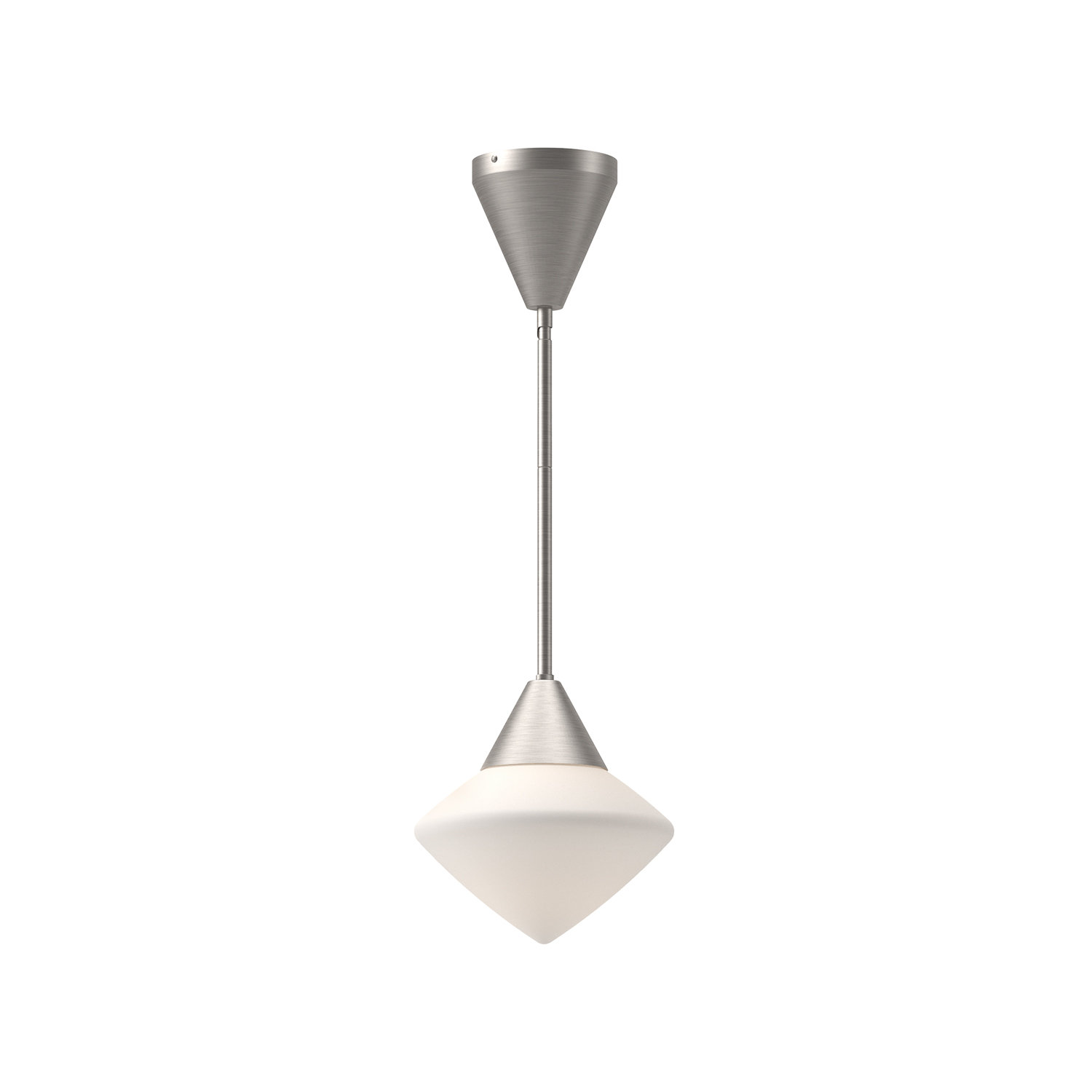 Orrin Single Light Glass Pendant, 73.13" H x 8" W x 8" D, Brushed Nickel