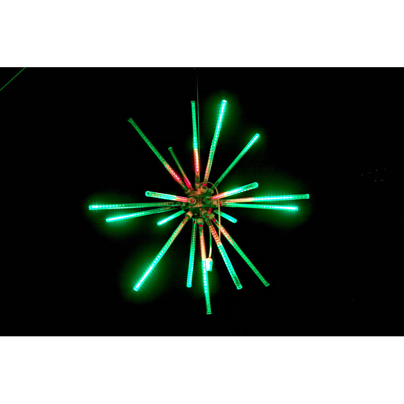 Décor de fenêtre lumineux, Rouge / Vert