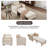 87''W 3-In-1 Convertible Sleeper Chair Bed, 3-Section Extra Length Adjustable Backrest  With 2 Cushions & Storage Bag-1712303260