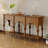 59.06" Brown Rectangular Solid Wood Console Table-105550943-105550939