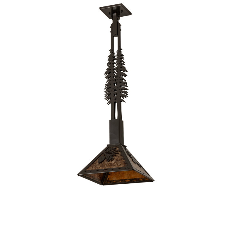 Luminaire suspendu conique 1 lumière Guleed, Bronze éternel