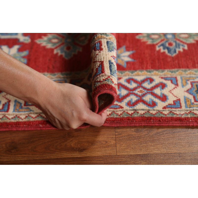 One-of-a-Kind 2'9'' X 9'10'' New Age Runner Wool Area Rug in Red