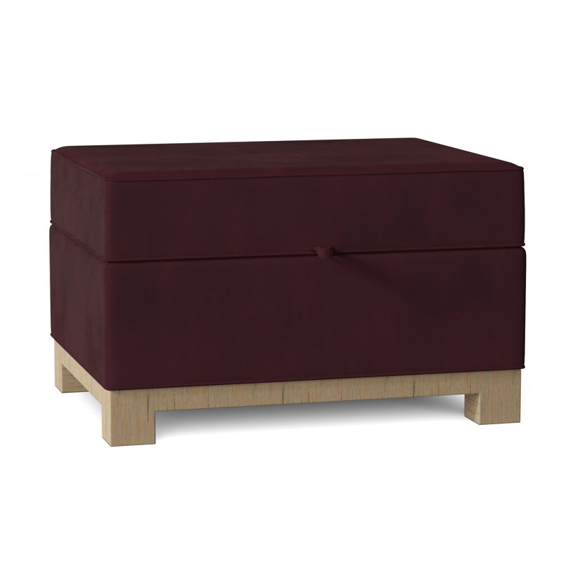 Repose-pieds rectangulaire avec rangement Brandes, Marron foncé, Contessa minuit