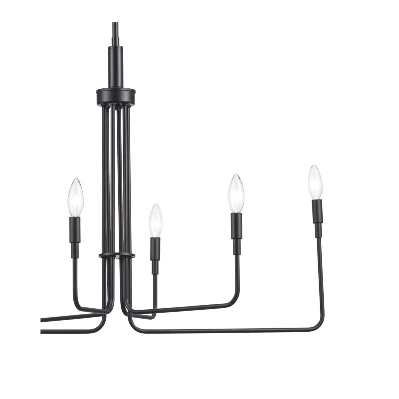 Lustre chandelier 6 lumières Tullis Juniper, Noir