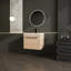 Ensemble de meuble-lavabo 24 po avec lavabo à poser en résine, ensemble d'armoire de salle de bain 2 portes