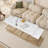 Nesting Coffee Table Set of 3, Faux Marble Top with Golden Frame