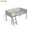 Lit mezzanine bas en bois avec échelle-291033156