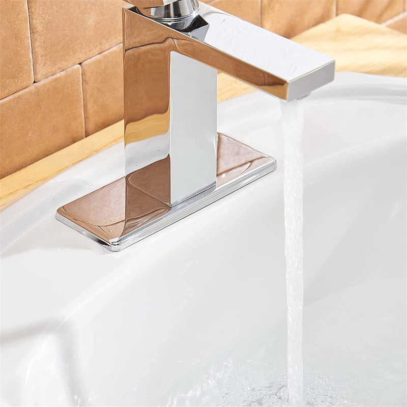 Single-handle Bathroom Faucet with Drain Assembly, Chrome