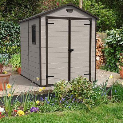 Keter Manor Shed 6x8ft - Brown/Beige