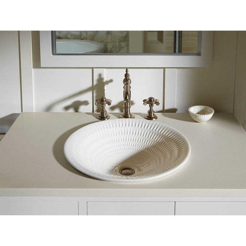 Kohler Derring® Carillon , Artist Editions Round Carillon Wading Pool Bathroom Sink, Translucent White