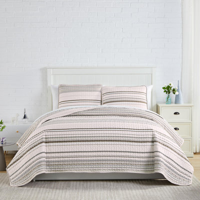 Coastal Stripes Collection Reversible Quilt Set