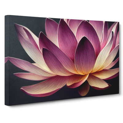 Heavenly Lotus Flower - Wrapped Canvas
