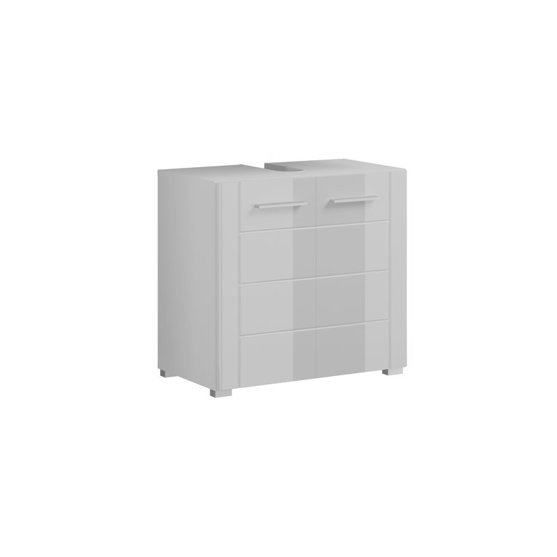 Walbourne 60cm Bathroom Vanity Base Only in White High Gloss