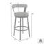 Tabouret de bar pivotant à hauteur de bar