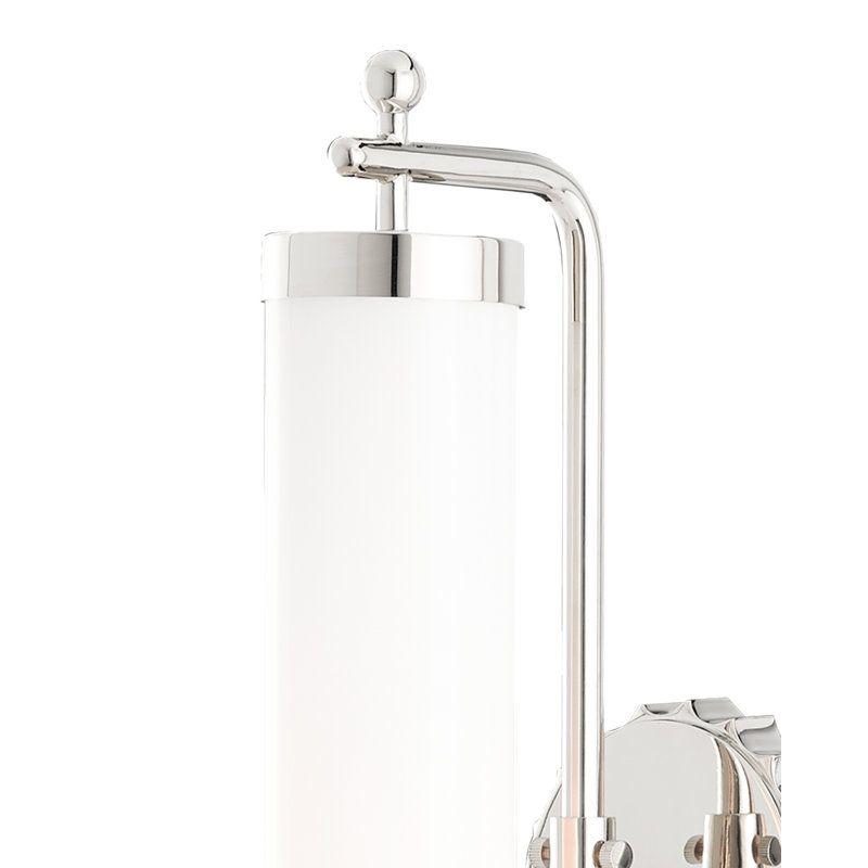 Latimer 1 - Light LED Armed Sconce, Polished Nickel