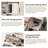 Farmhouse Vanity Desk With Sliding Mirror And Lights, Glass Top, Charging Station, 4 Drawers, 2 Cabinets, And Stool For Bedroom