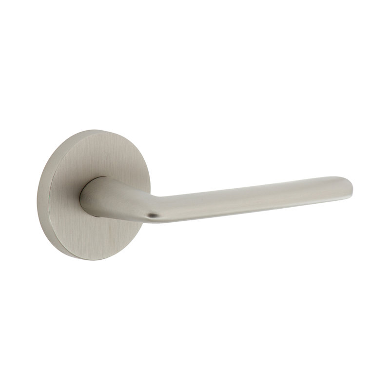 Rosace simple Viaggio Circolo avec levier Brezza, Nickel satiné, Droite, Rond