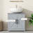Pedestal Sink Storage Cabinet, Bathroom Sink Cabinet With 2 Barn Doors And Adjustable Shelf (Without Washbasin)-121100384
