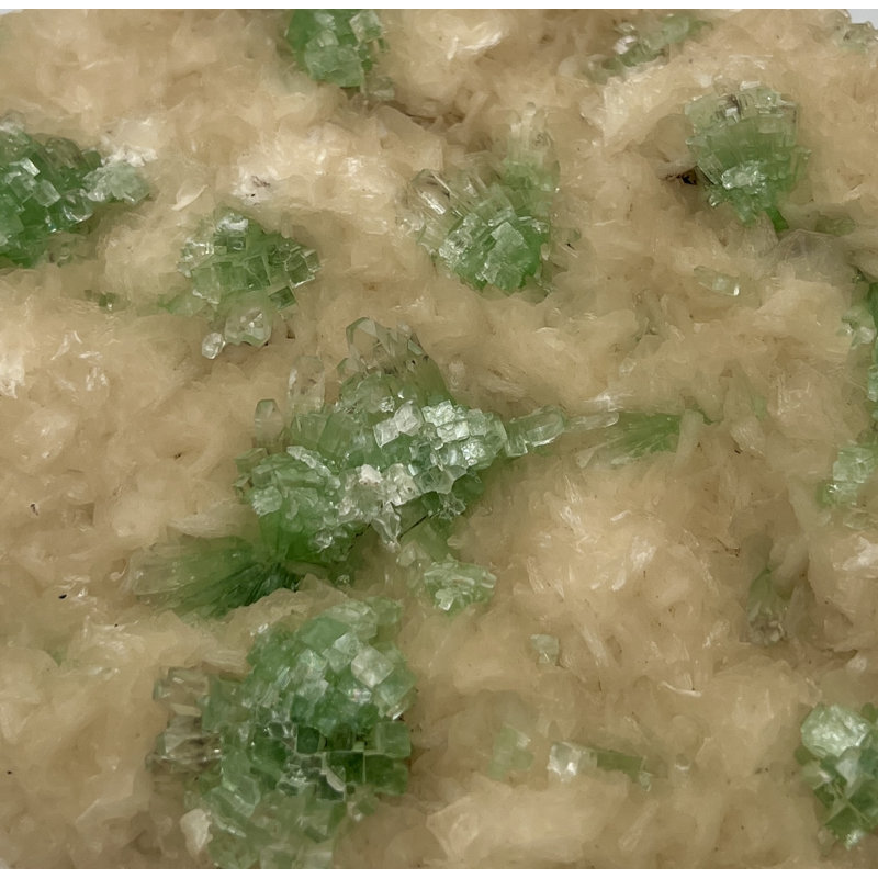 Rare disco apophyllite verte - pièce de collection