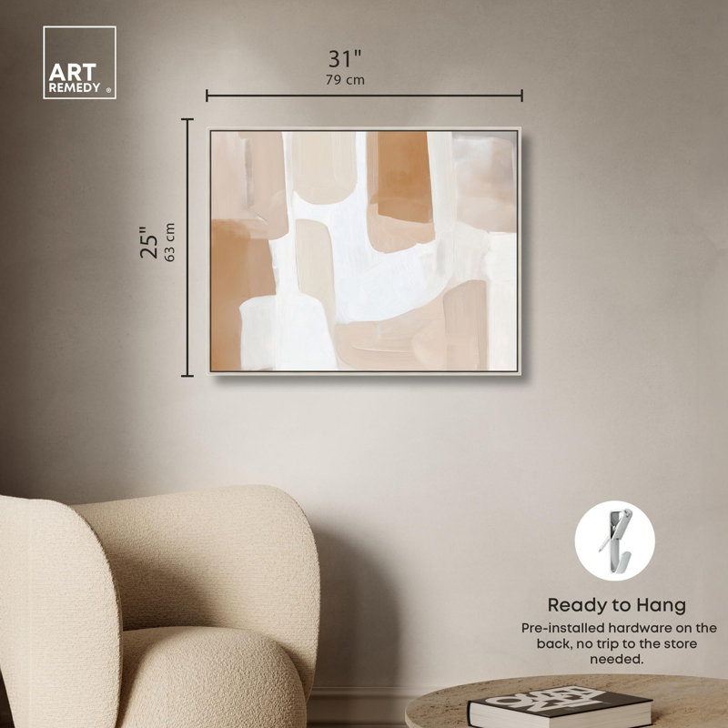 «Two Compositions I Boho Decor» par Art Remedy, H 30 po x l 24 po, Cadre argenté