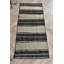 Kilim turc authentique authentique avec rayures, idéal pour le vestibule de petite taille dans des tons bruns