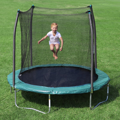 8' Round Backyard Trampoline with Safety Enclosure
