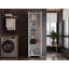 Armoire de rangement Kingnston pour balais, produits de nettoyage et articles ménagers - Blanc