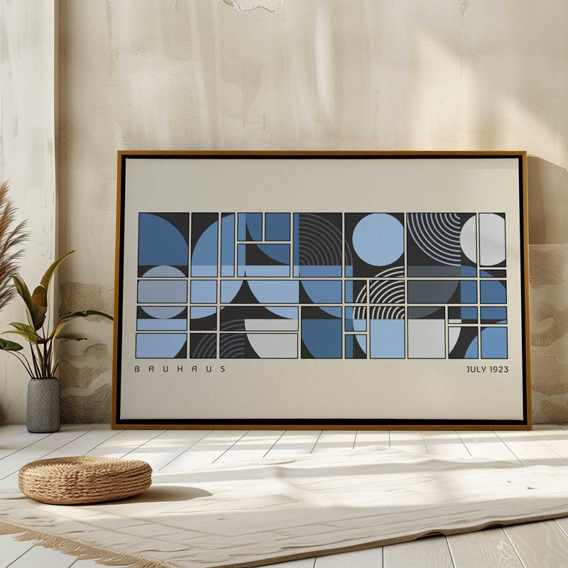 Bauhaus Color Grid III, H 13 po x l 19 po, Noyer