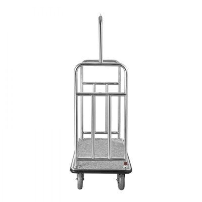 Chariot à bagages d'hôtel en acier inoxydable brossé 1200 lb Hotel