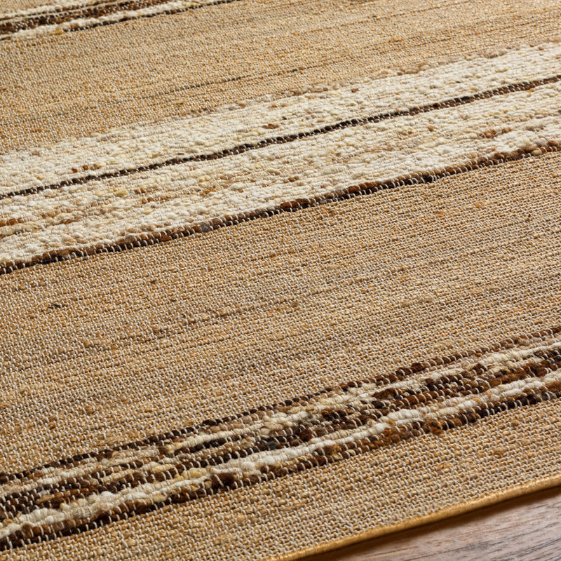 Striped Indoor Rug, Runner 2'6" x 8', Tan