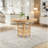 Round Dining Table with storage cabinet