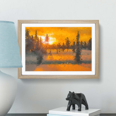 Wintertime in Norway in Abstract - Picture Frame Graphic Art Print