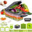 15-in-1 Multifunctional Vegetable & Fruit Chopper,Veggie Dicer & Slicer with Stainless Steel Blades,Manual Onion Cutter for Salad,Meal Prep & Kitchen Food Preparation