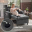 Fauteuil d'appoint convertible 3 en 1, canapé-lit rembourré avec accoudoirs et dossier réglable-1985224189