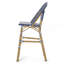 Tabourets de bar 4 pieds en aluminium bleu sarcelle avec repose-pieds