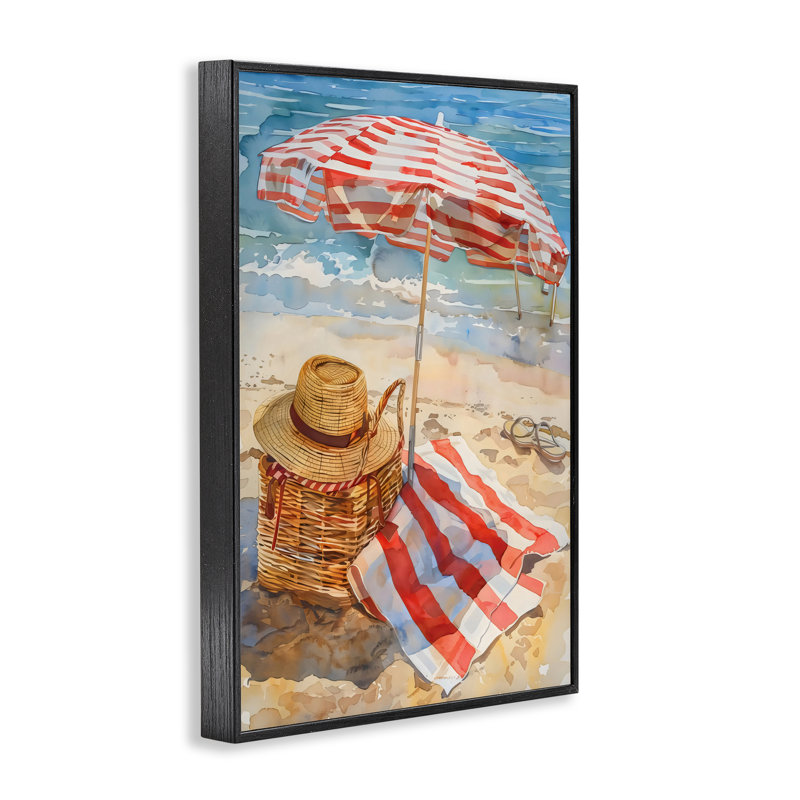 Giclée encadrée Classic Beach Vibe, design par LSR Design Studio, Giclée encadrée noir minuit, H 24 po x l 16 po