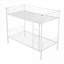 Lit superposé simple au-dessus d'un lit simple en métal, aucun sommier requis, lit robuste pour petite chambre d'amis, blanc