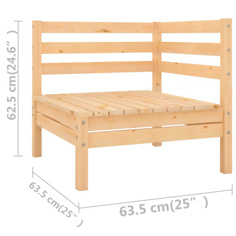 Boisey Solid Wood 12- Person Seating Group, Brown