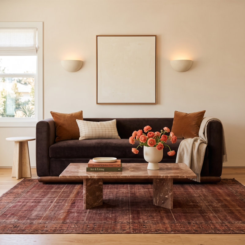 Jianna 83" Upholstered Sofa, Surrey Cocoa Velvet