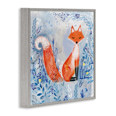 «Whimsical Fox Nature», giclée encadrée par Clare Tupper