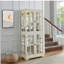 Vitrine Curio, vitrine antique avec portes en verre Tablettes réglables pour objets de collection Étalage rétro à quatre portes pour la maison ou le bureau Vitrine antique E26 ampoule incluse