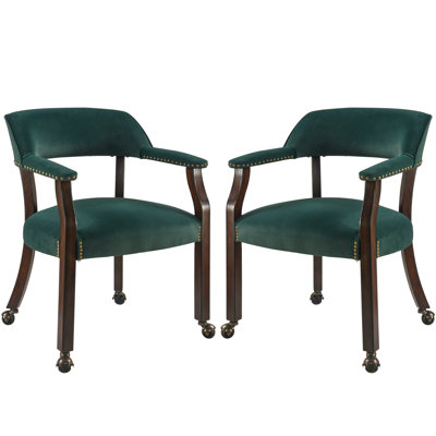 Chaise de salle à manger rembourrée en tissu de style moderne Mid-Century Wexford