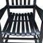 Chaise berçante en bois - noire, fabriquée en bois franc massif, dotée d'un siège et d'accoudoirs larges, d'un dossier à lattes, facile à assembler et d'une chaise de 250 lb