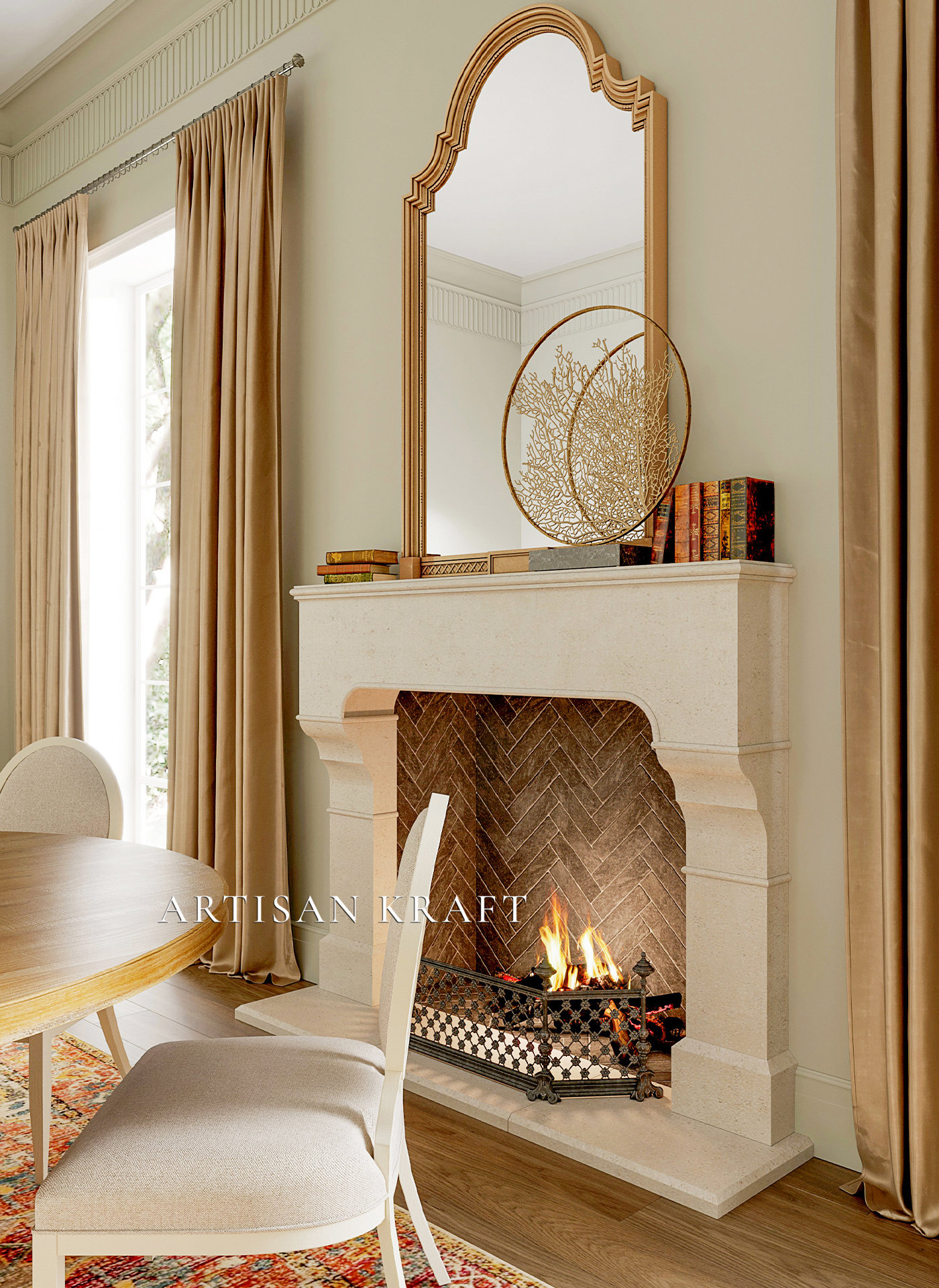 Artisan Kraft Chantel Cast Stone Mantel With Standard Hearth - Wayfair ...