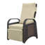 Fauteuil inclinable d'extérieur, fauteuil inclinable réglable et coussin souple amovible-64792037