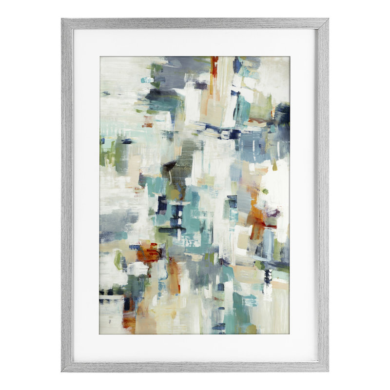 «Dynamic Dappled Expression», reproduction sous verre, conception de Lisa Ridgers, Cadre de ferme gris, H 23 po x l 17 po