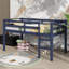 Lit mezzanine simple surélevé avec échelle-2028300181