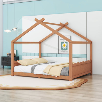 Lit de plancher en bois avec lattes Enchanting