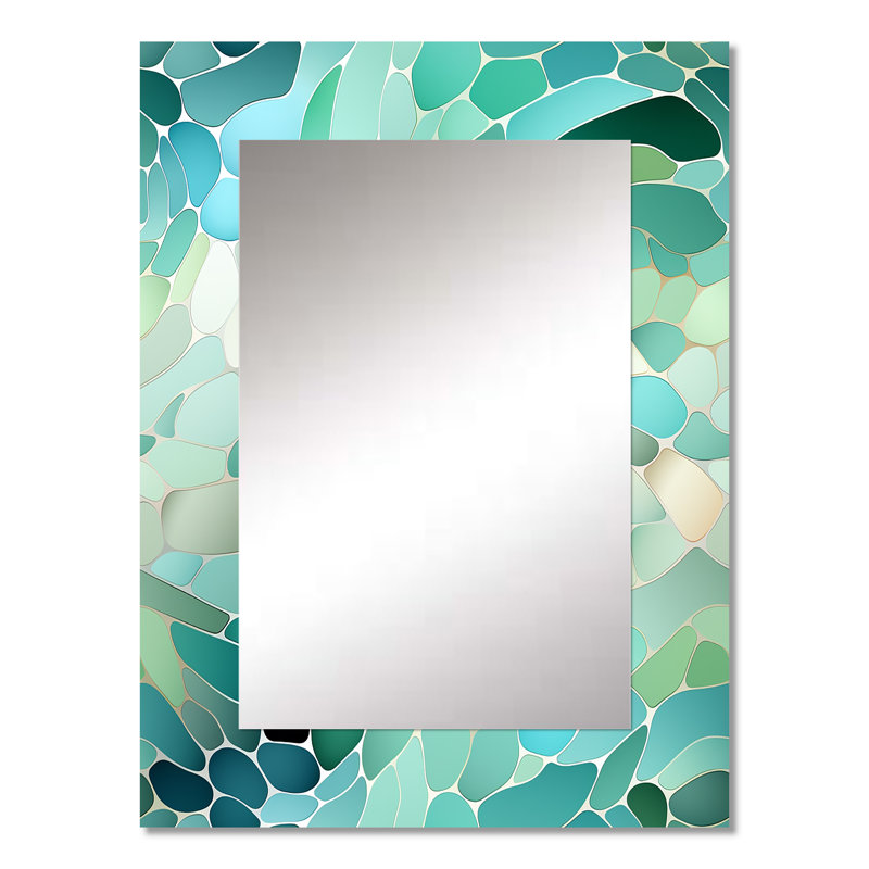 Fonio - Green Wall Mirror Decor, 32 po x 24 po