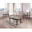 Table basse de style traditionnel avec pieds incurvés, design sculpté, structure en bois massif, finition Java